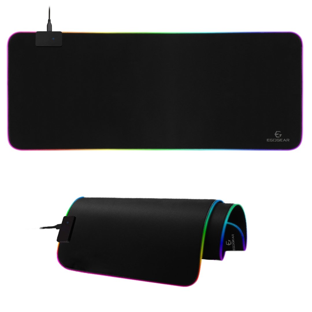 EgoGear - Tapis de souris de jeu XL RGB en tissu SMM55 - flash vidéo