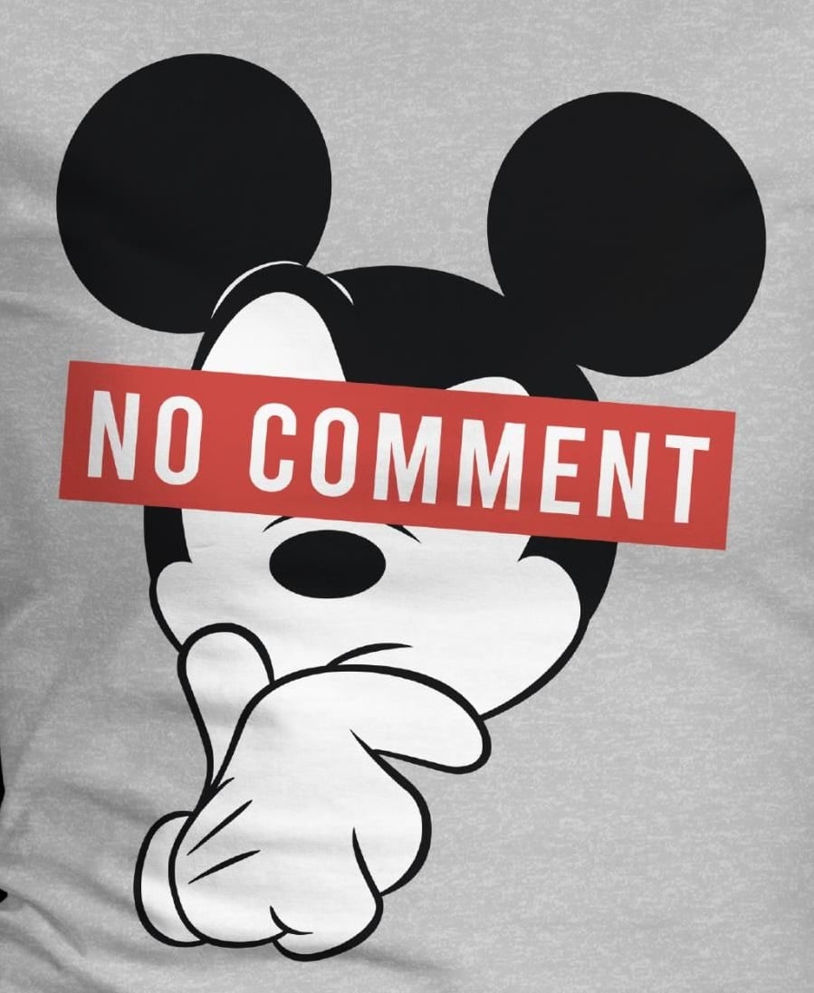 Disney - Mickey No Comment Grey Woment T-Shirt M - flash vidéo