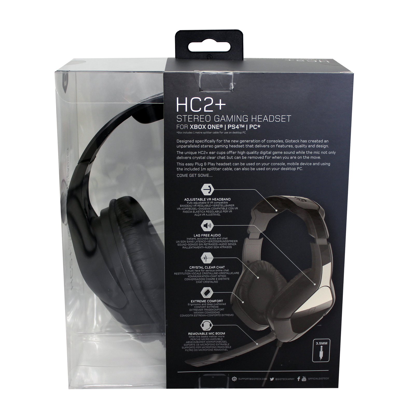 Gioteck - Casque de jeu stéréo HC2+ pour PS5, PS4, Xbox Series, Xbox One et PC - flash vidéo