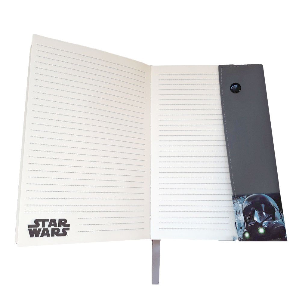 Star Wars Rogue One Empire Death Star Logo Leather Notebook - flash vidéo