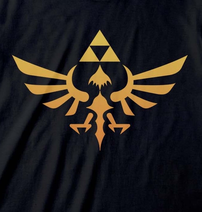 Nintendo - Sweat-shirt à capuche unisexe Noir The Legend of Zelda Logo du Royaume d'Hyrule - XL - flash vidéo