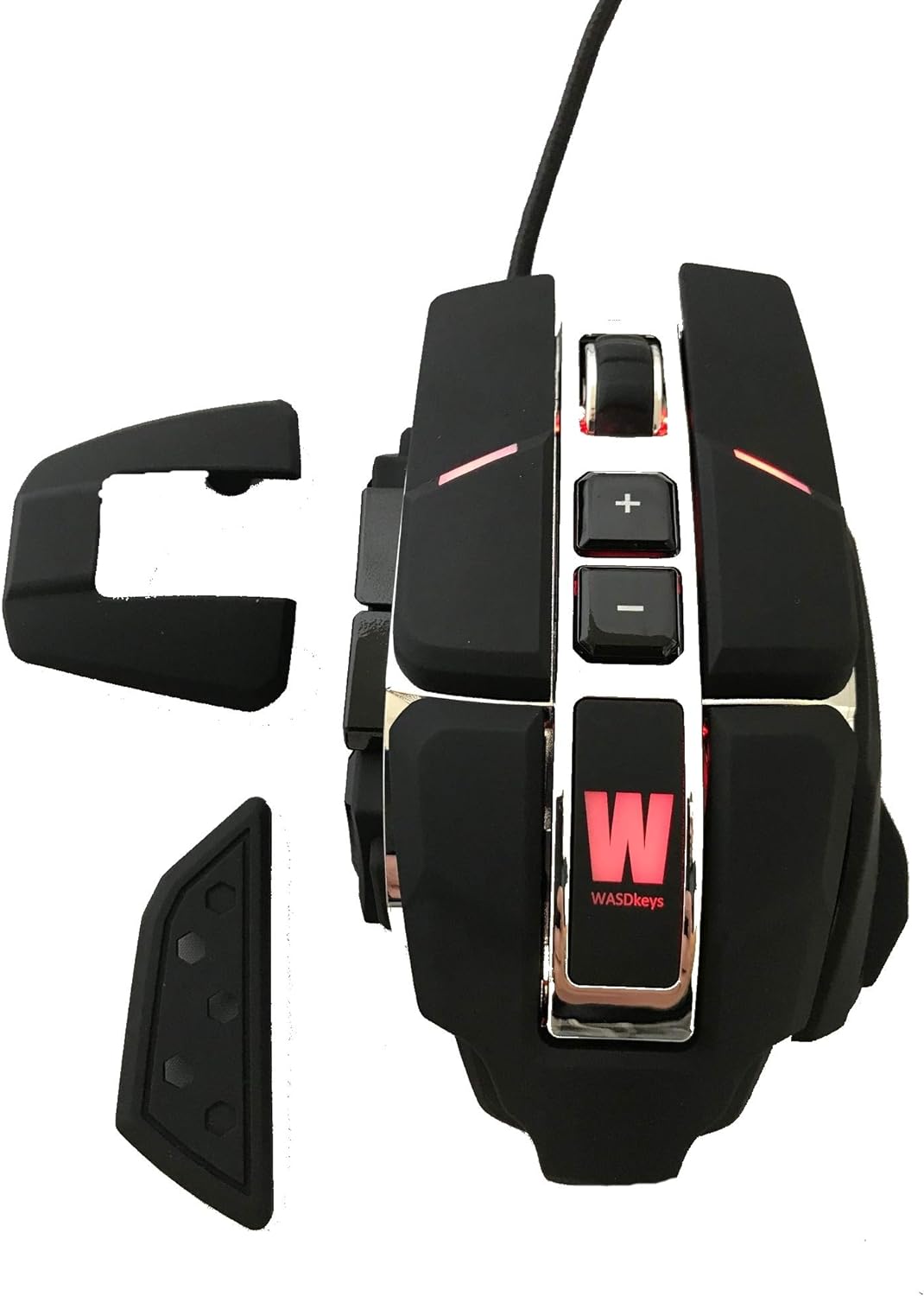 WASDkeys - M300 - Souris de jeu laser filaire RGB noire - flash vidéo