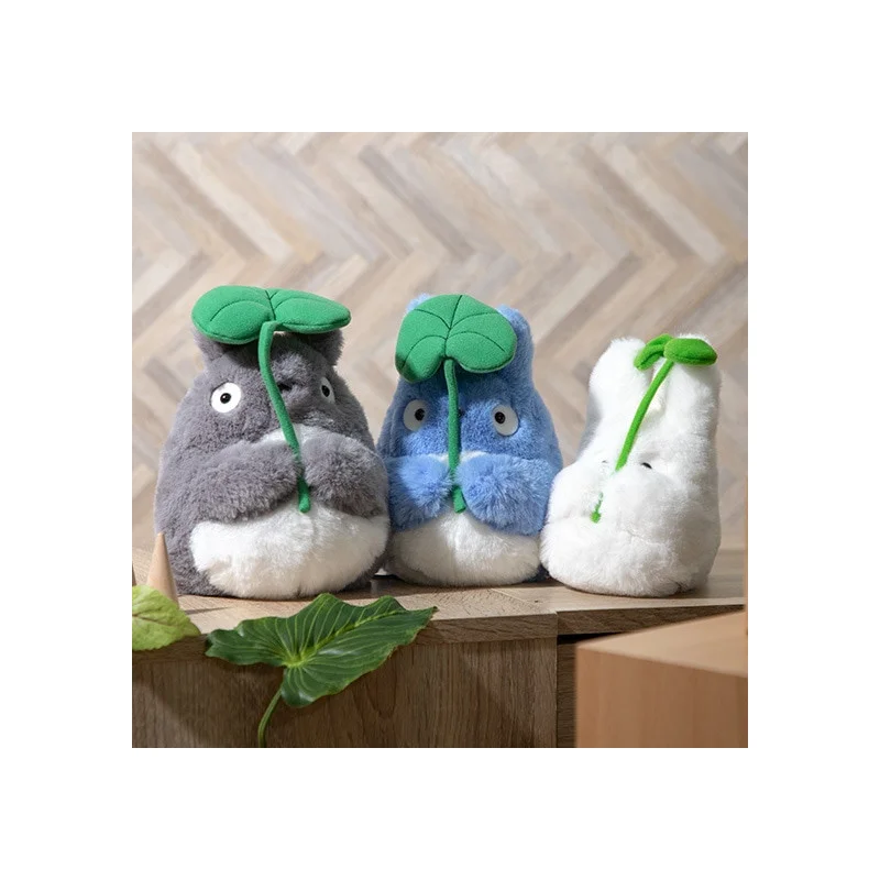 Ghibli - Mon Voisin Totoro - Peluche Nakayoshi Totoro Medium avec feuille - flash vidéo
