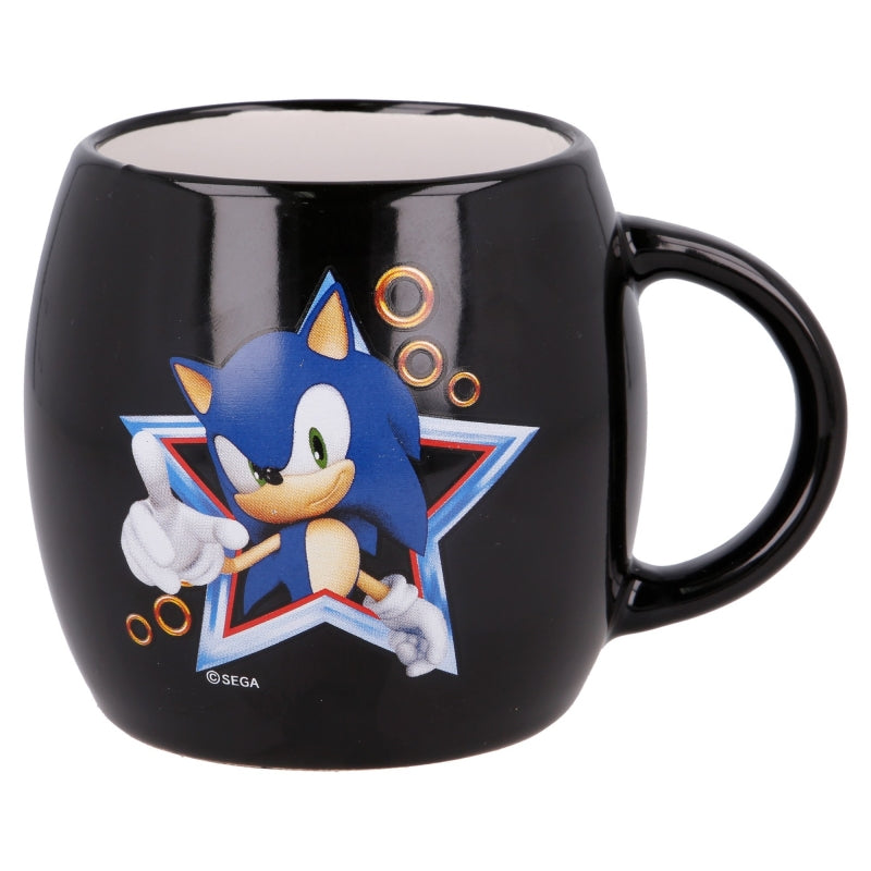 Stor Young Adult - Sega - Mug Globe Céramique en Boîte Cadeau - Sonic le Hérisson - 380 ML - flash vidéo