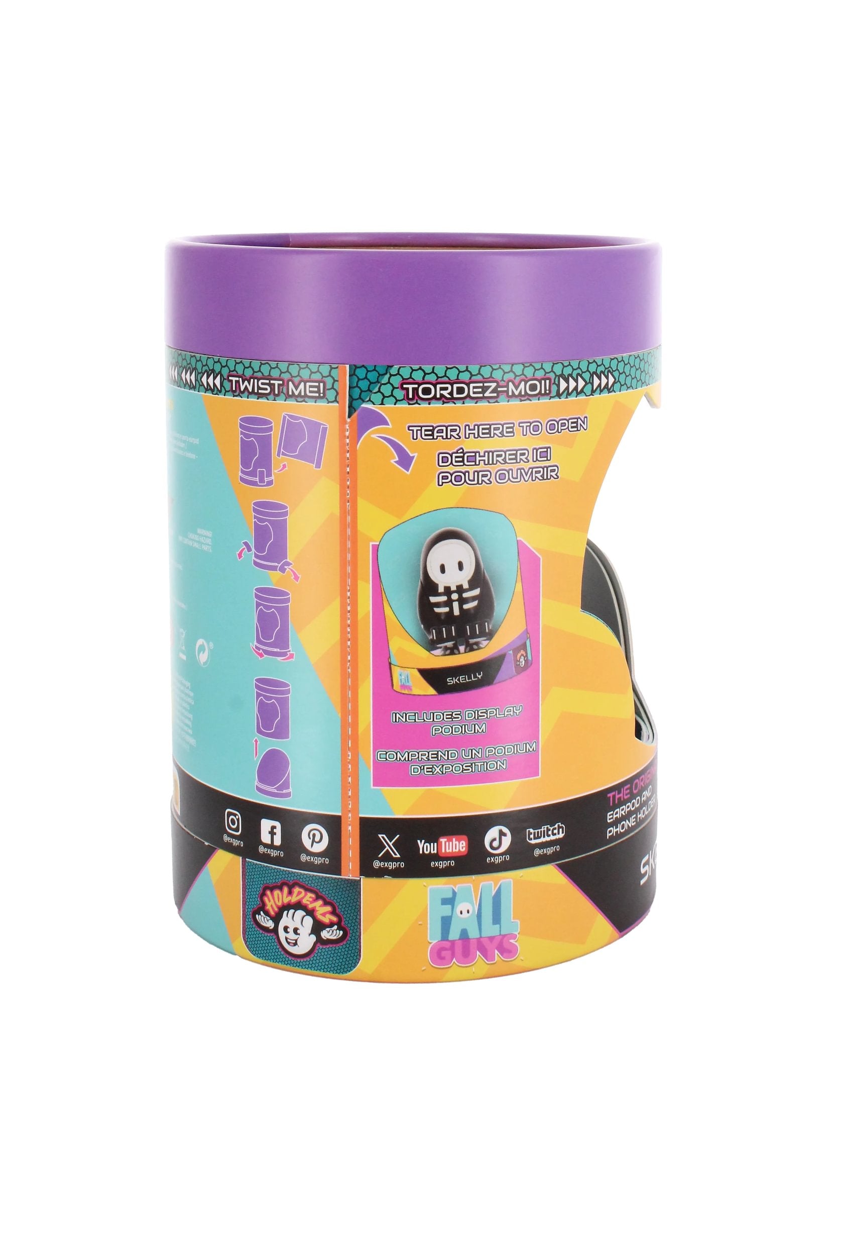 Cable Guys Holdems - Fall Guys - Support pour écouteurs et téléphone Skelly - flash vidéo