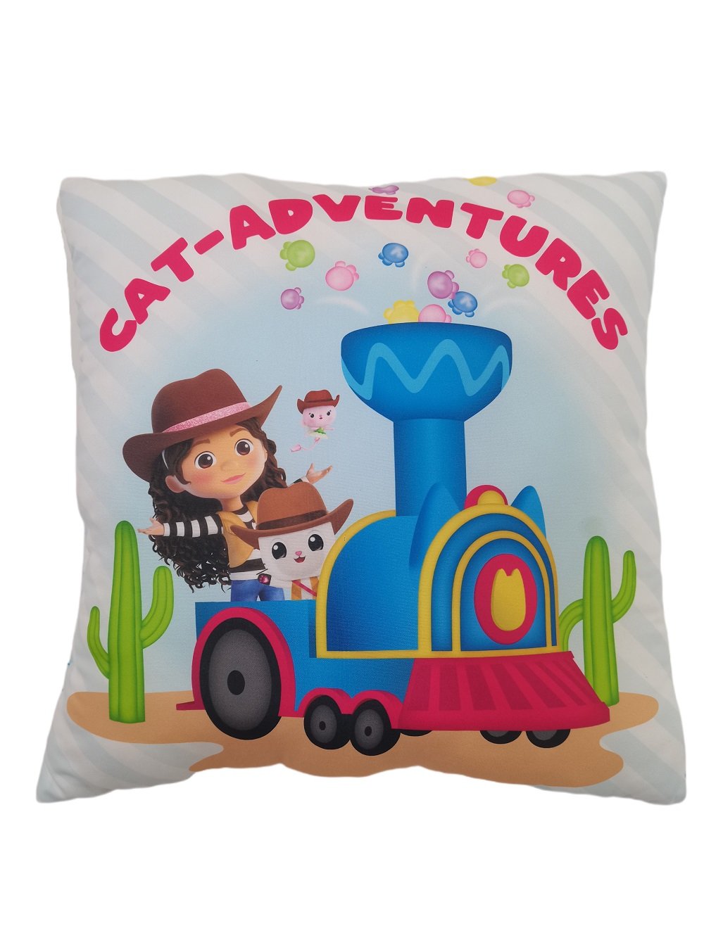 Gabby et la Maison magique - Coussin double face "Cat-Adventures" (40x40cm) - flash vidéo
