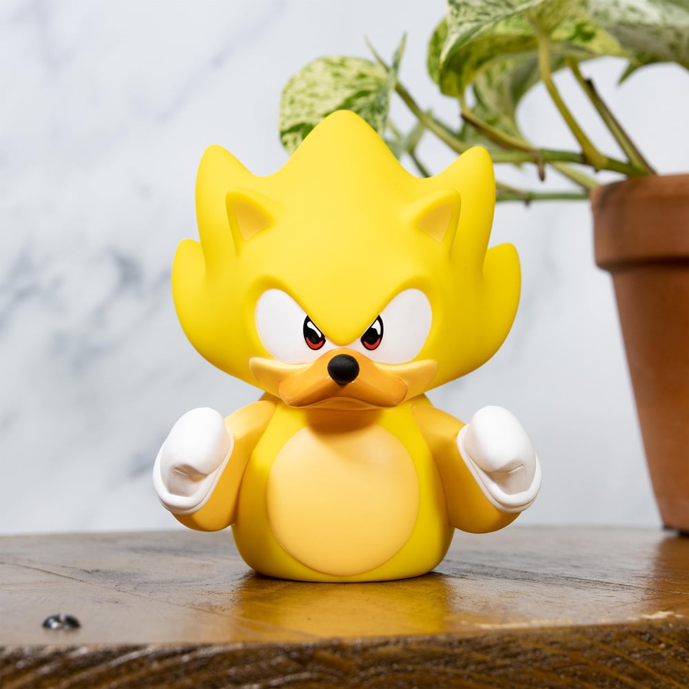 Numskull - Best of TUBBZ Boîte Canard de bain - Sonic le Hérisson - Super Sonic - 9cm - flash vidéo
