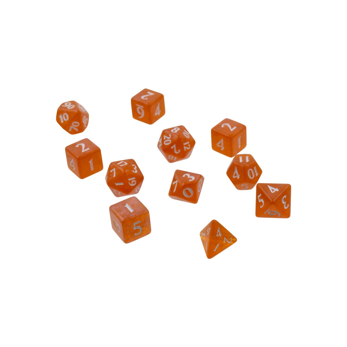 Ultra Pro - Eclipse 11 - Set de dés en acrylique : Orange Citrouille - flash vidéo