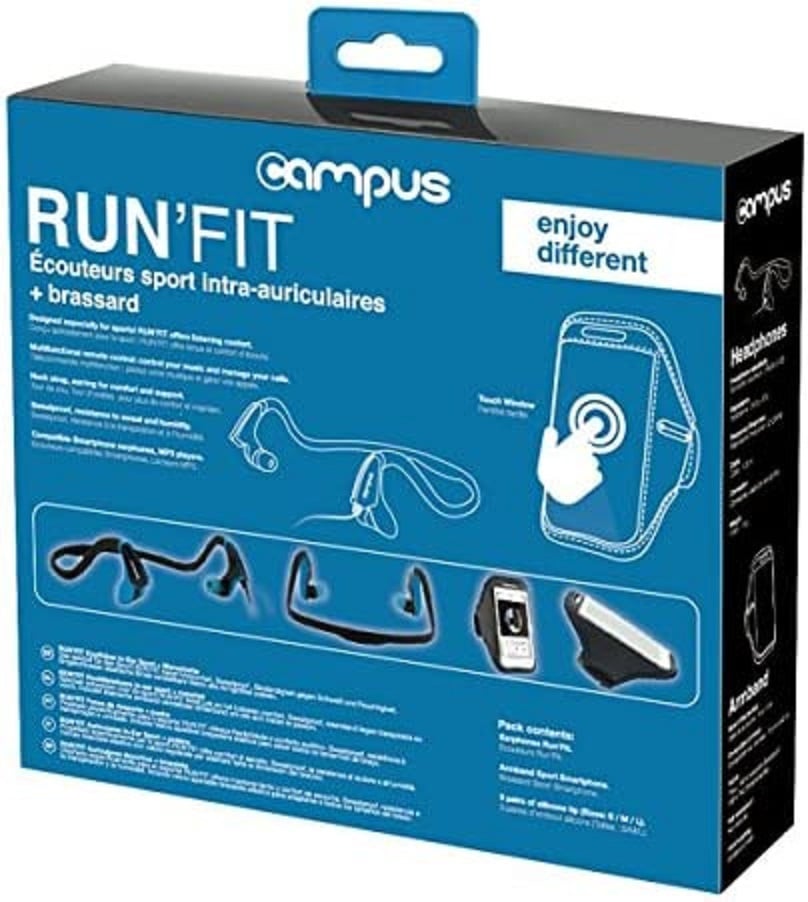 Campus Ecouteurs audio RUNFIT noir - flash vidéo