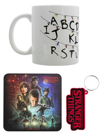 Stranger Things - Coffret cadeau Mug + Dessous de verre + Porte-clef "Iconic" - flash vidéo