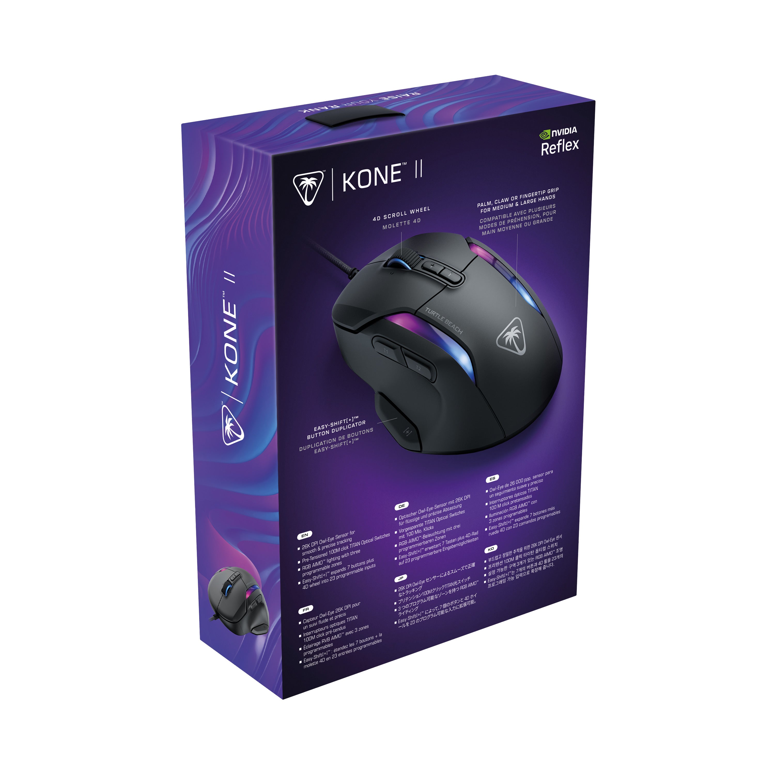 Turtle Beach - Souris de jeu ergonomique Kone II Noire - flash vidéo