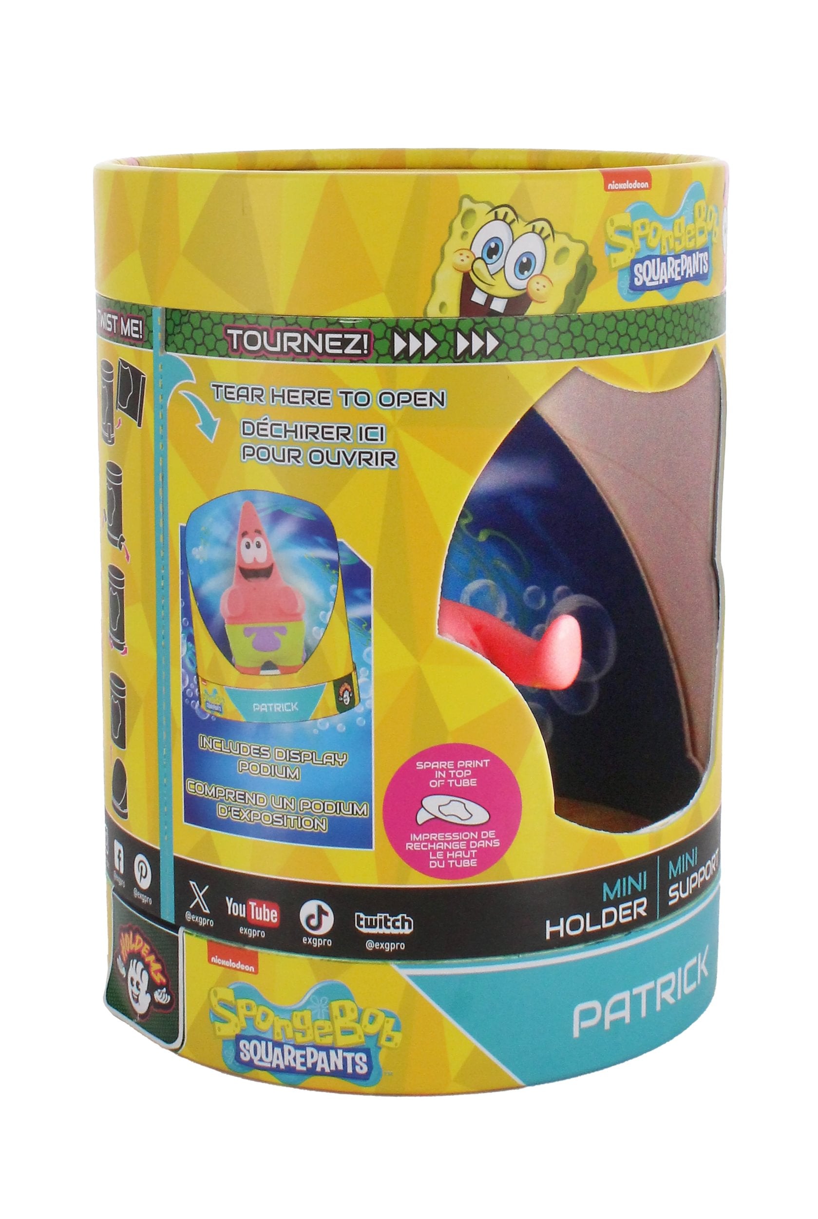 Cable Guys Holdems - Bob l'éponge - Support pour écouteurs et téléphone Patrick Étoile de mer - flash vidéo