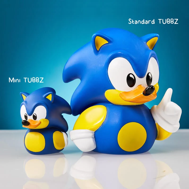 Numskull - Mini TUBBZ Canard de bain - Sonic le Hérisson - Sonic (Édition baignoire) - flash vidéo