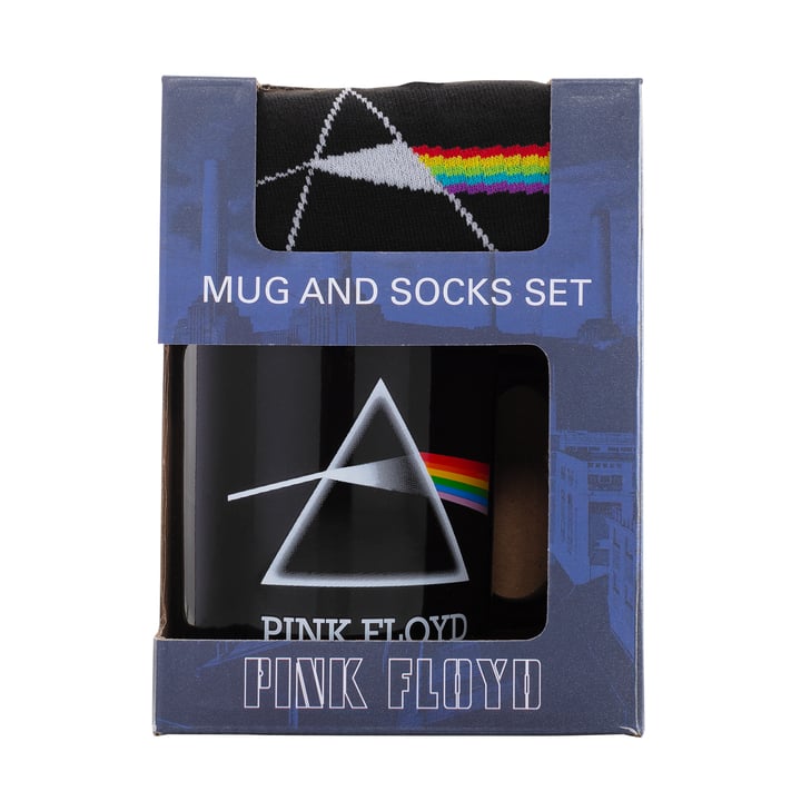 Pink Floyd - Coffret cadeau avec tasse 315ml et paire de chaussette EU 41-45 "The Dark Side of the Moon" - flash vidéo