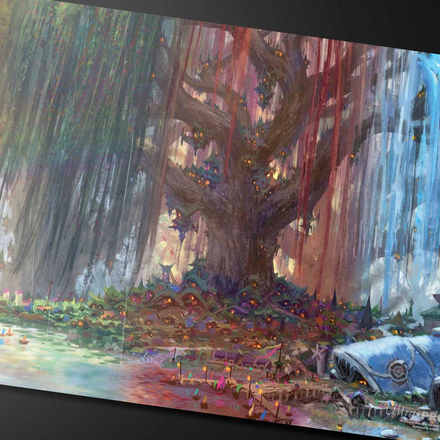 Ultra Pro - Magic: The Gathering - Bloomburrow - Tapis de jeu Terres de saison, Ville aux trois arbres (60 x 34 cm) - flash vidéo