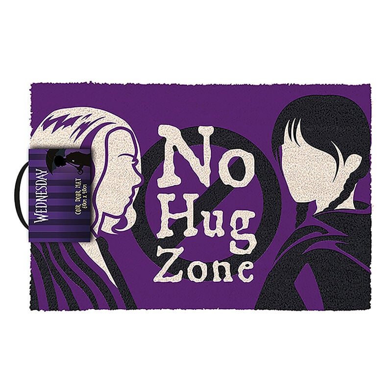 Netflix - Mercredi - Tapis de porte "No Hug Zone" 60x40cm - flash vidéo