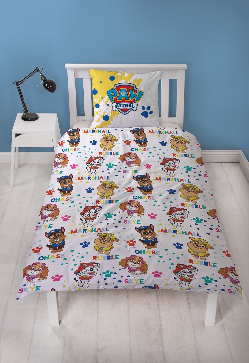 La Pat'Patrouille - Parure de lit en microfibre (200x140cm + 63x63cm) - flash vidéo