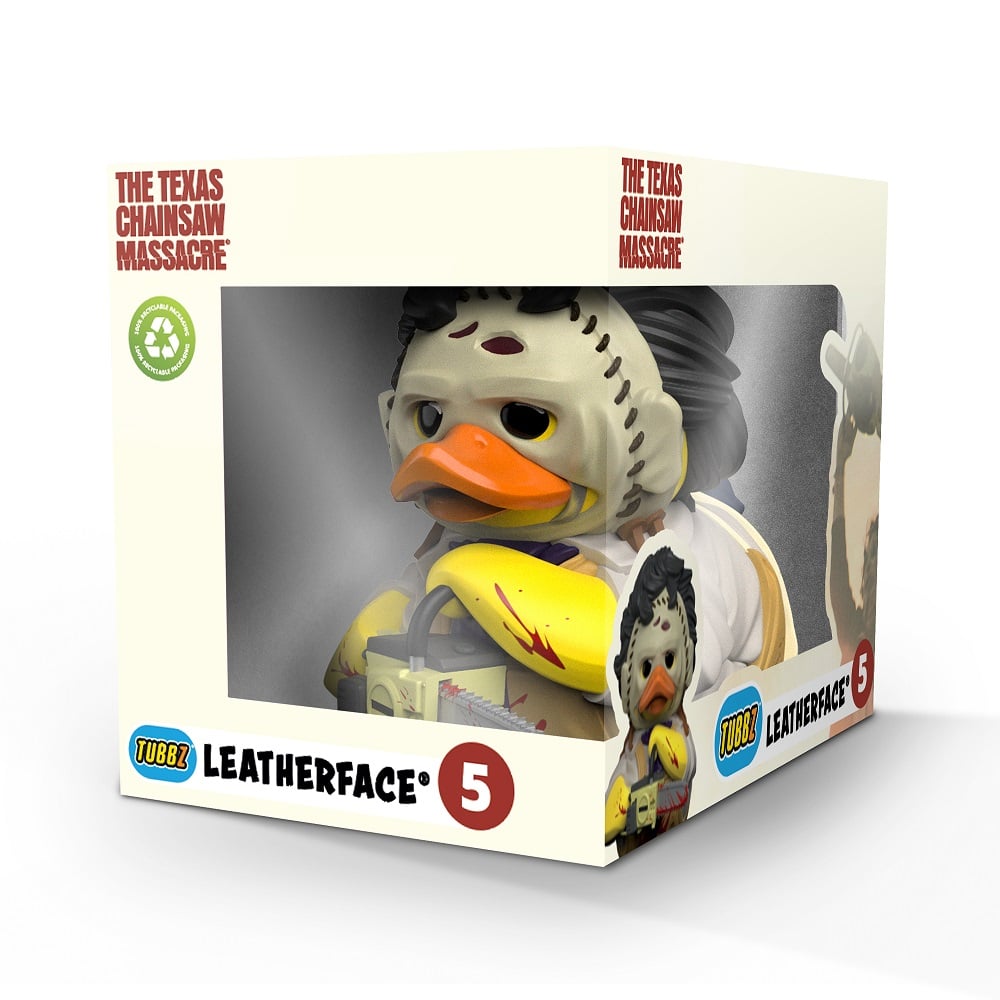 Numskull - Best of TUBBZ Boîte Canard de bain - Horror - Leatherface - 9cm - flash vidéo