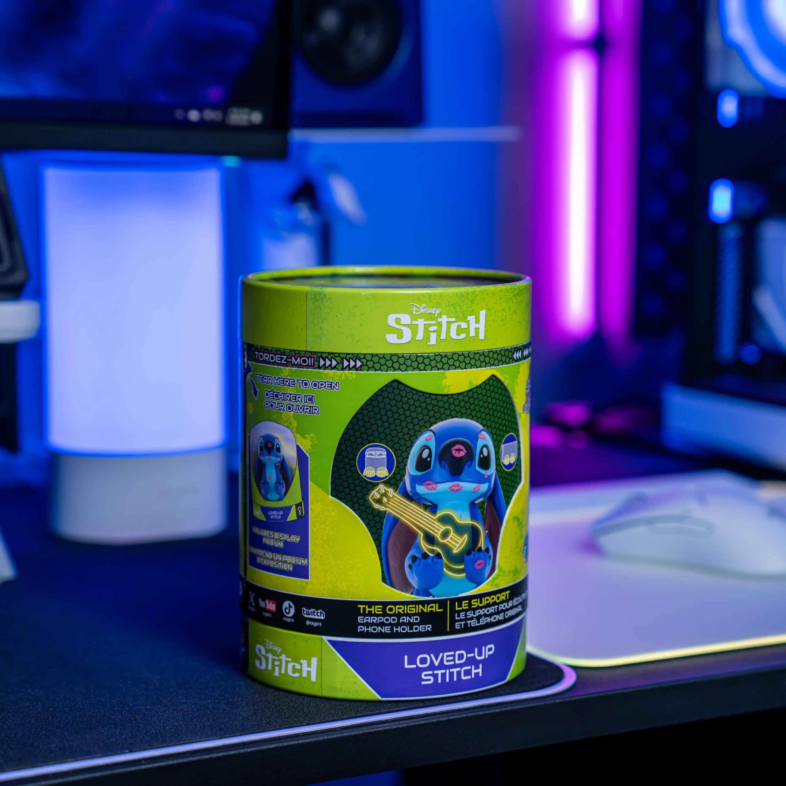 Cable Guys Holdems - Disney - Lilo et Stitch - Support pour écouteurs et téléphone Loved Up Stitch - flash vidéo