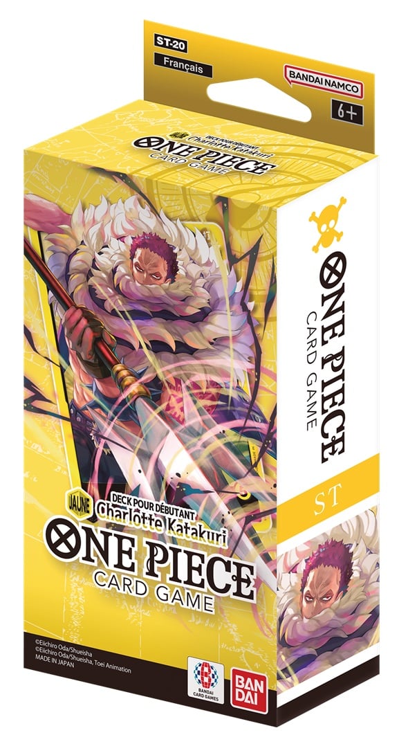 One Piece Card Game - Deck débutant (Edward Newgate / Uta / Don Quijote Doflamingo / Monkey D. Luffy / Smoker / Charlotte Katakuri - 1x deck aléatoire) - flash vidéo