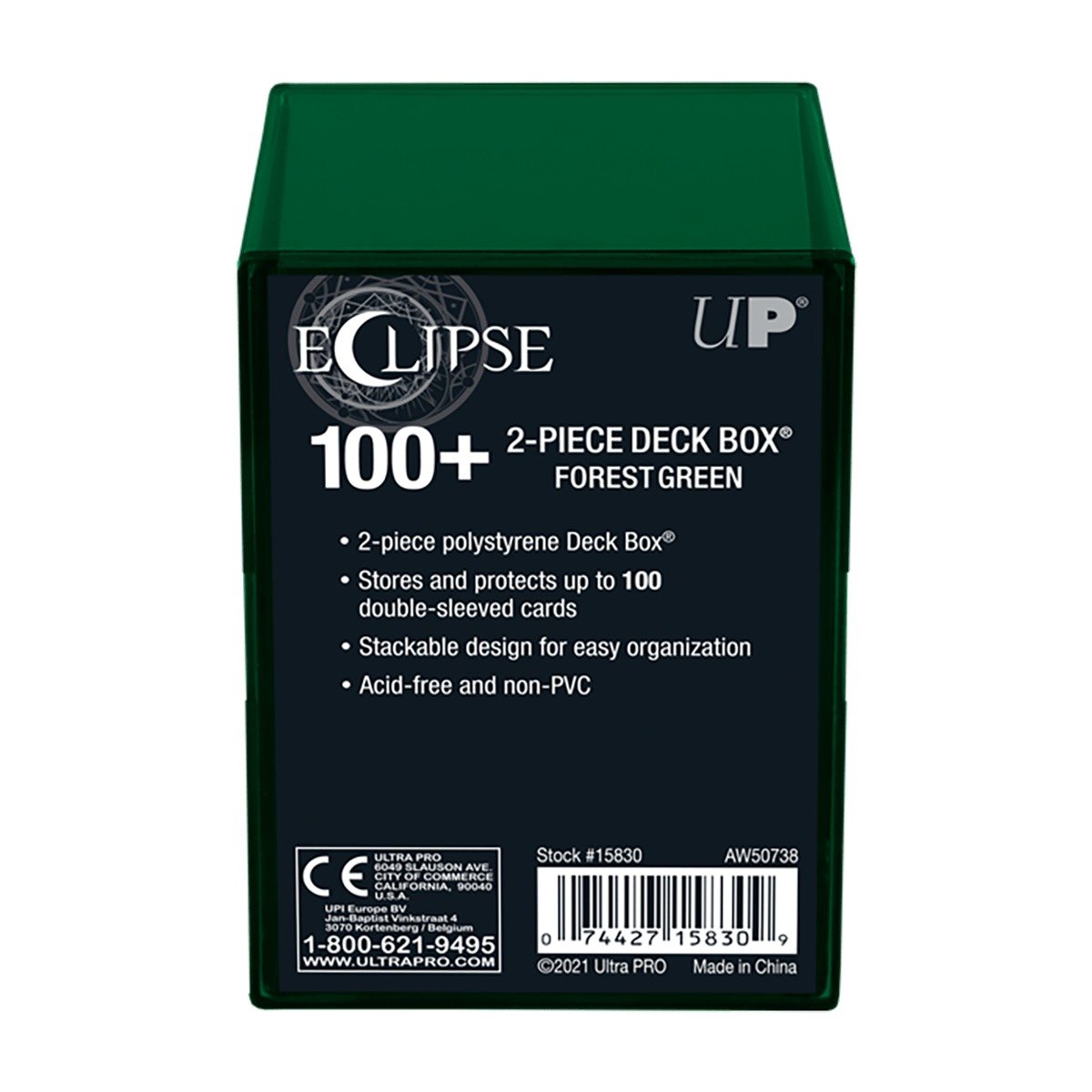 Ultra Pro - Eclipse 2-Piece 100+ Deck Box : Vert forêt - flash vidéo
