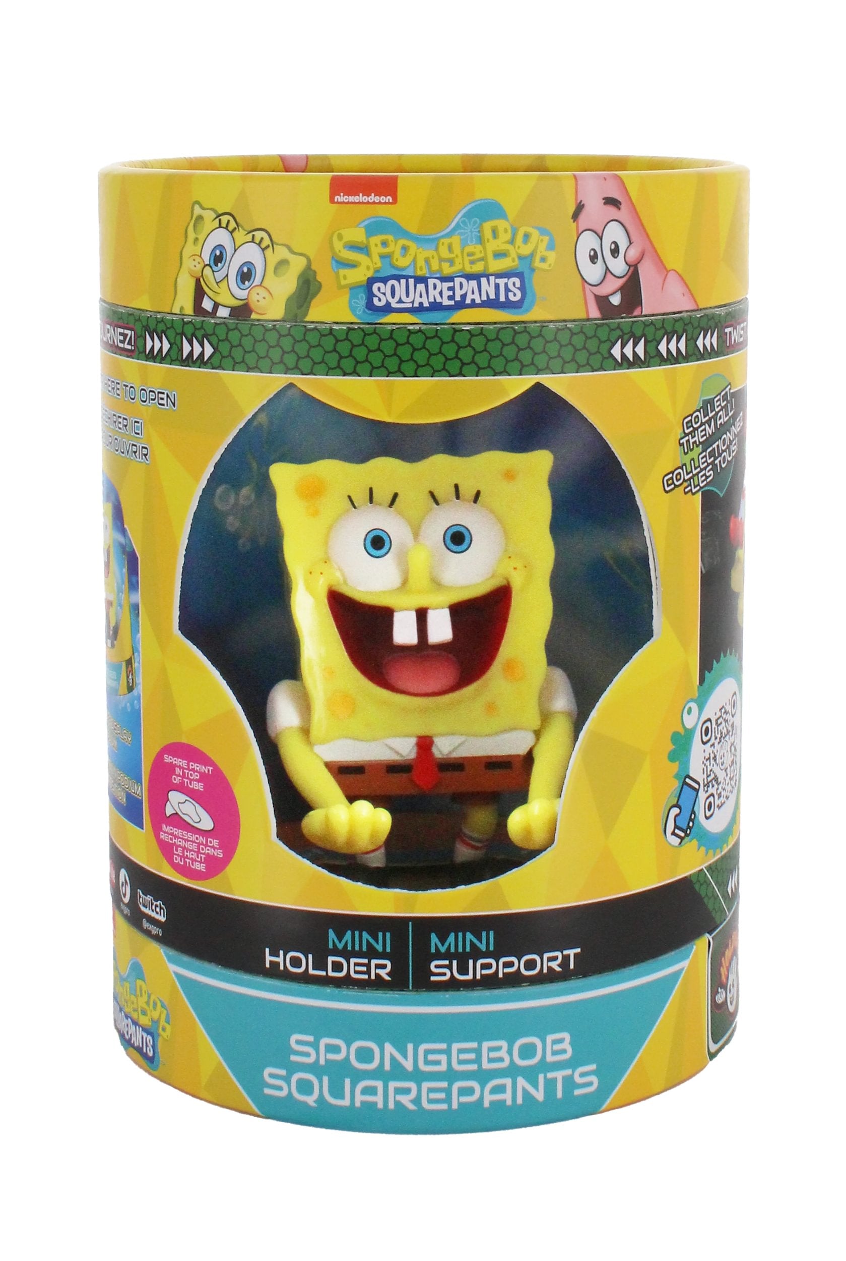 Cable Guys Holdems - Bob l'éponge - Support pour écouteurs et téléphone Bob l'éponge - flash vidéo