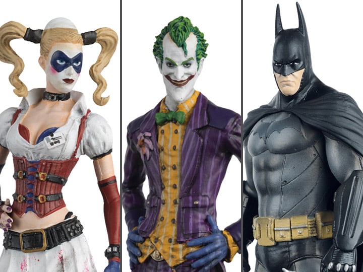 Batman Arkham Asylum Hero Collection - Pack 3 figurines 1/16 10ème Anniversaire Box 13 cm - flash vidéo