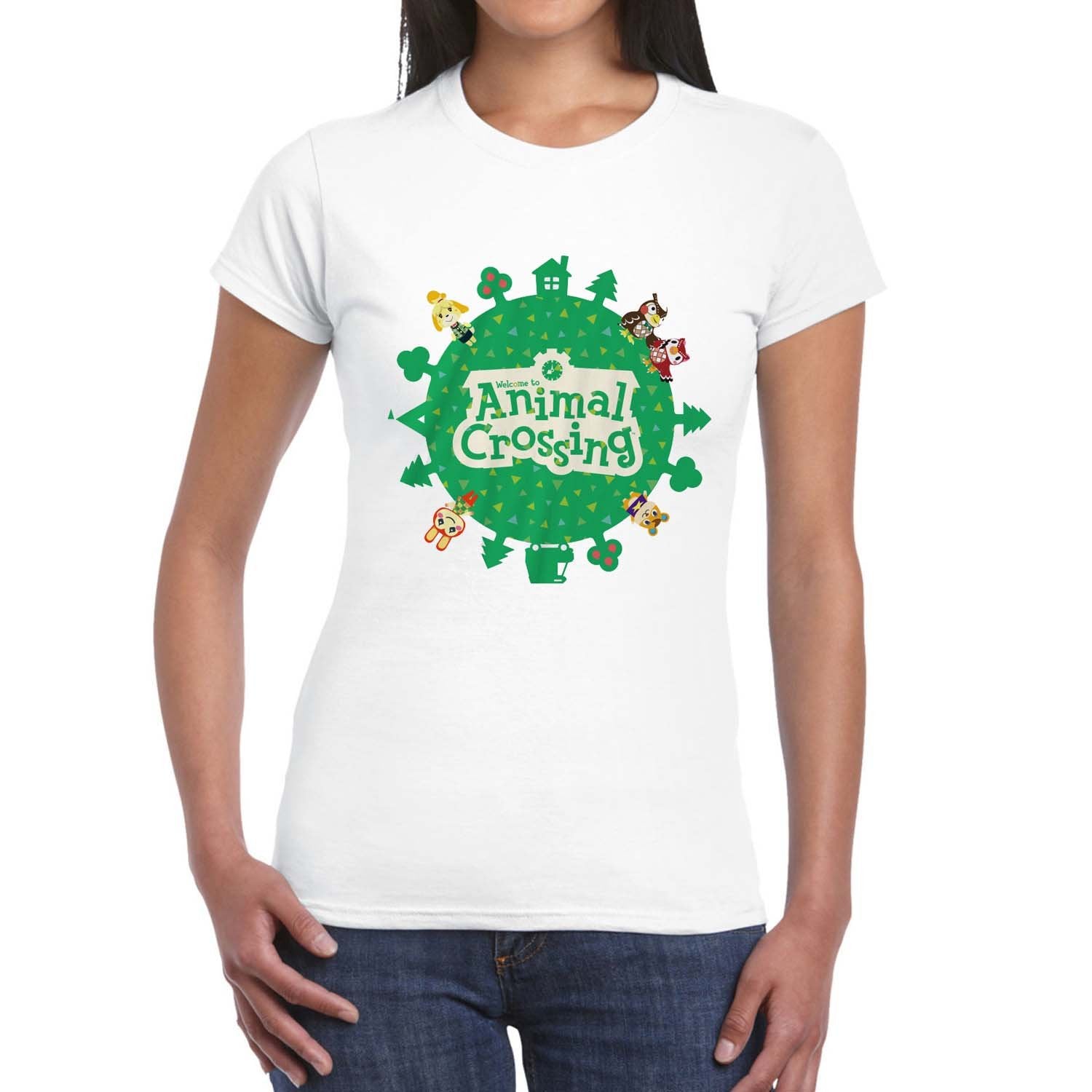 Nintendo - T-Shirt ajusté Blanc Logo Animal Crossing - L - flash vidéo