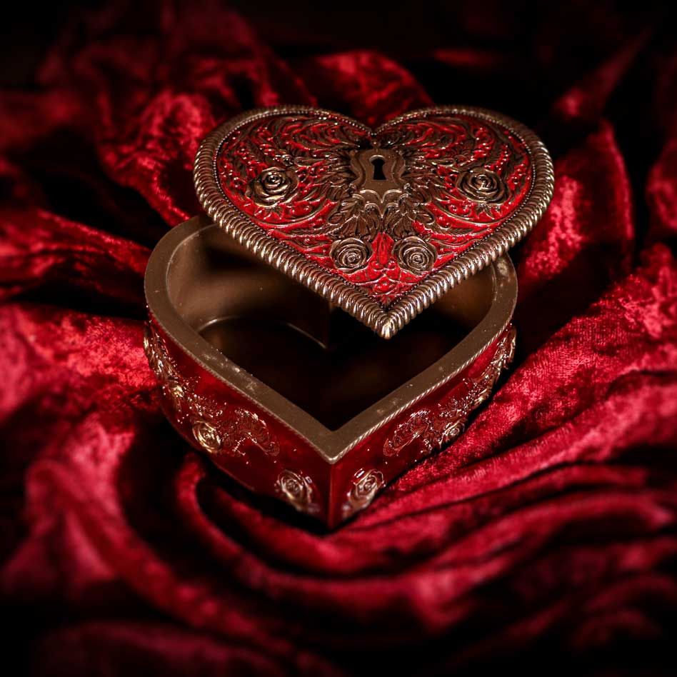Heart and Key - Coffret romantique baroque et gothique 11.3cm - flash vidéo