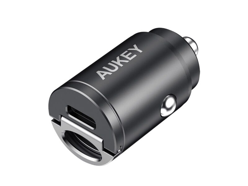 Aukey - Chargeur de voiture USB-C 20W PD CC-A2 Enduro Series - flash vidéo