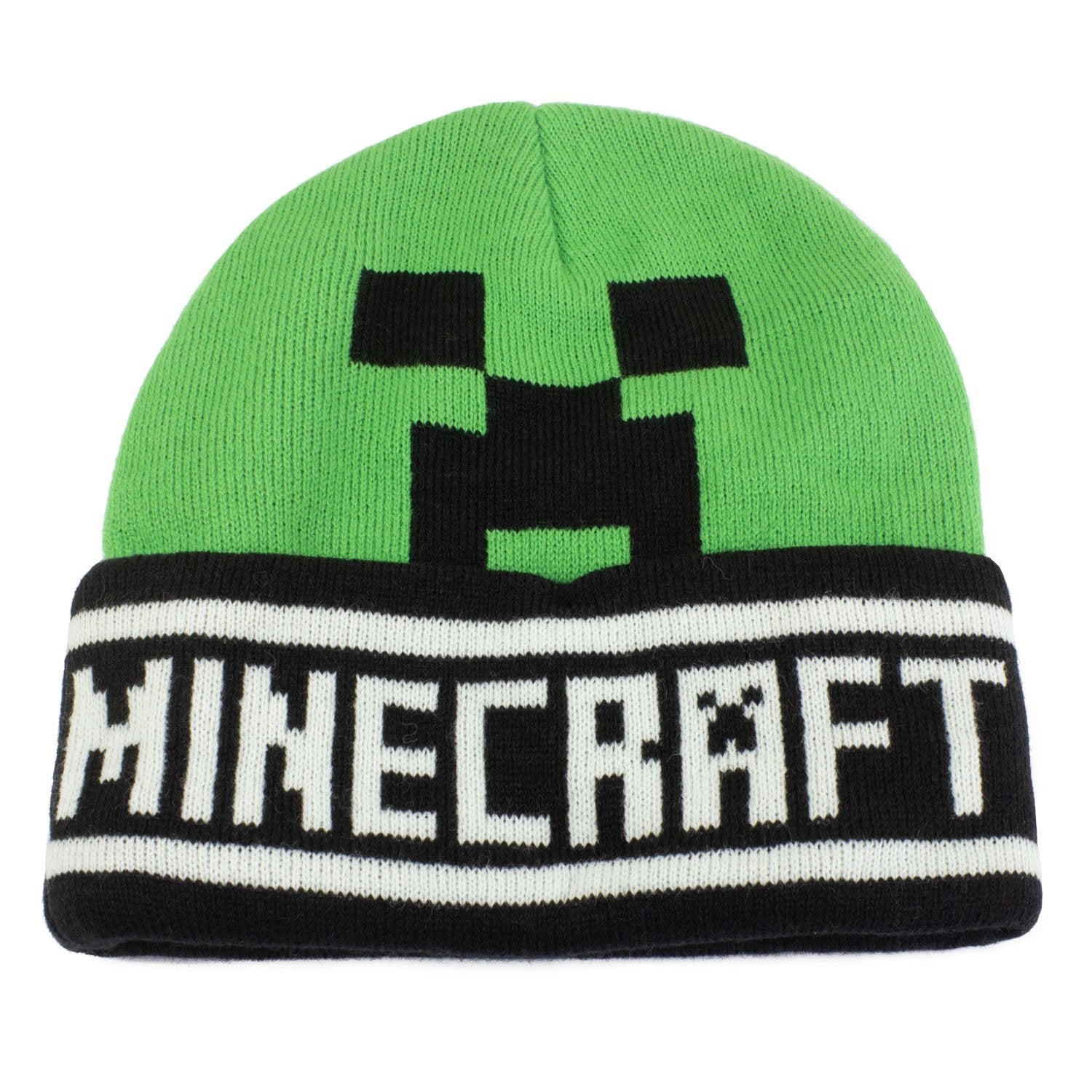 Minecraft - Bonnet Vert et Noir Visage de Creeper - flash vidéo