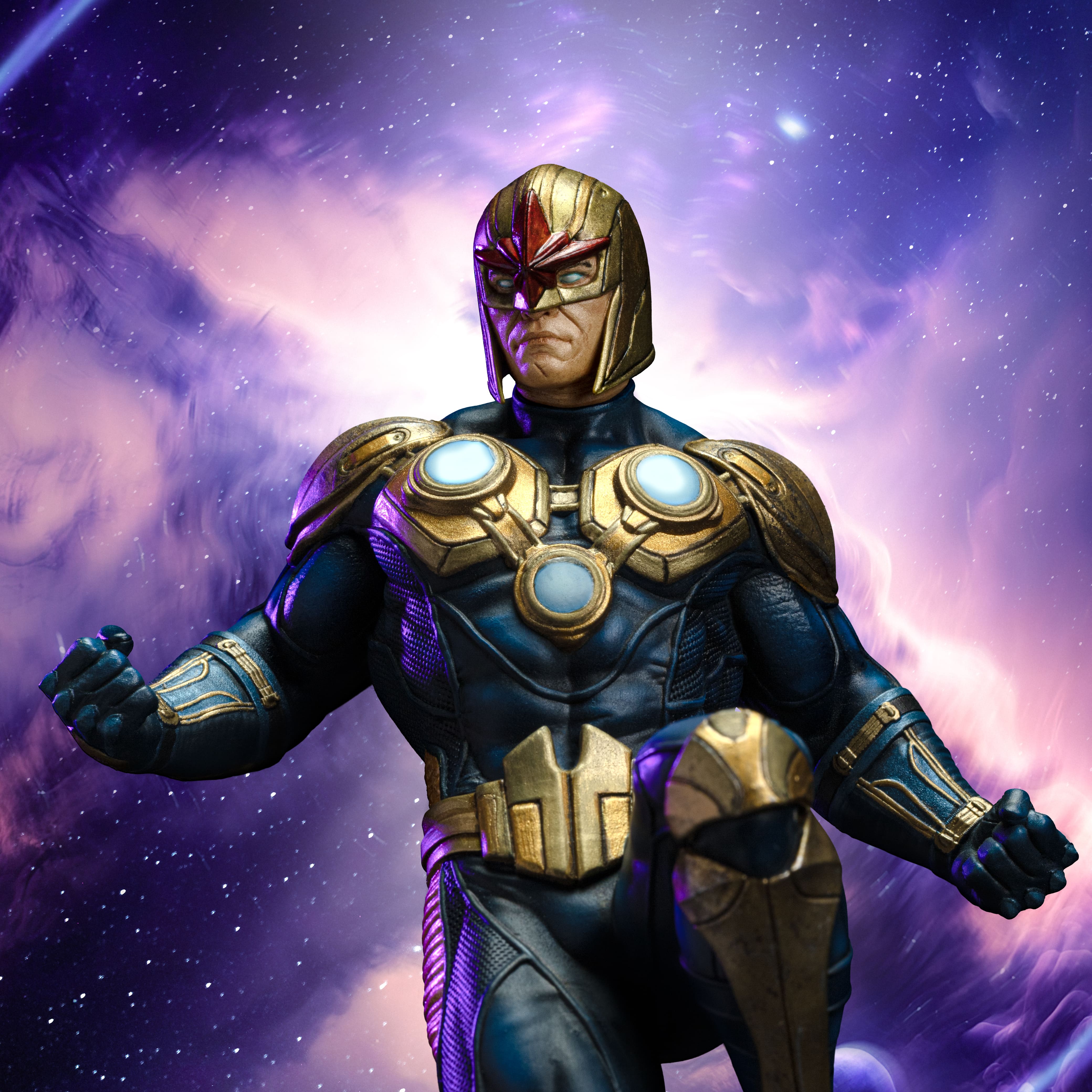 Iron Studios - Deluxe Art Scale 1/10 - Marvel - Nova Statue 41cm - flash vidéo