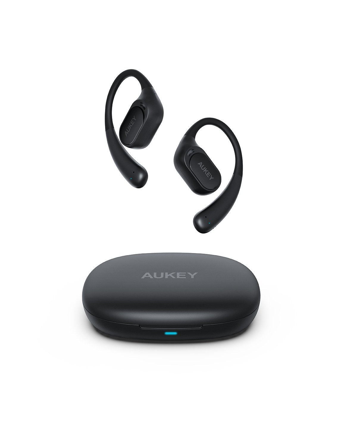 Aukey - Écouteurs sans fil connectés Sports Fit Open-Ear Noir - flash vidéo