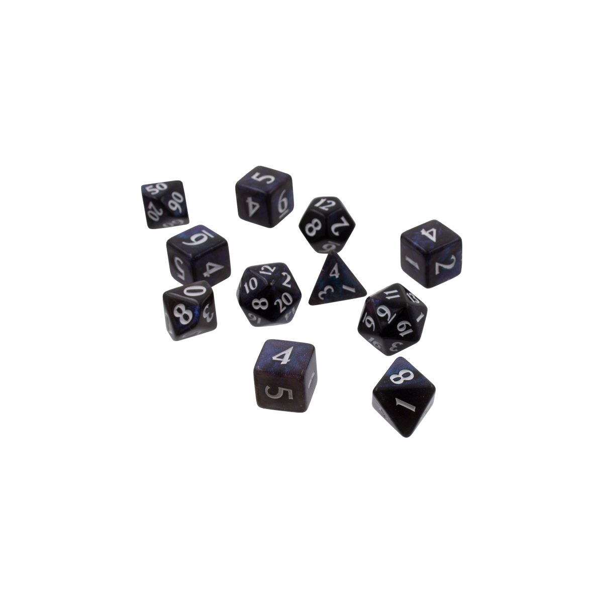 Ultra Pro - Eclipse 11 - Set de dés en acrylique : Noir de jais - flash vidéo