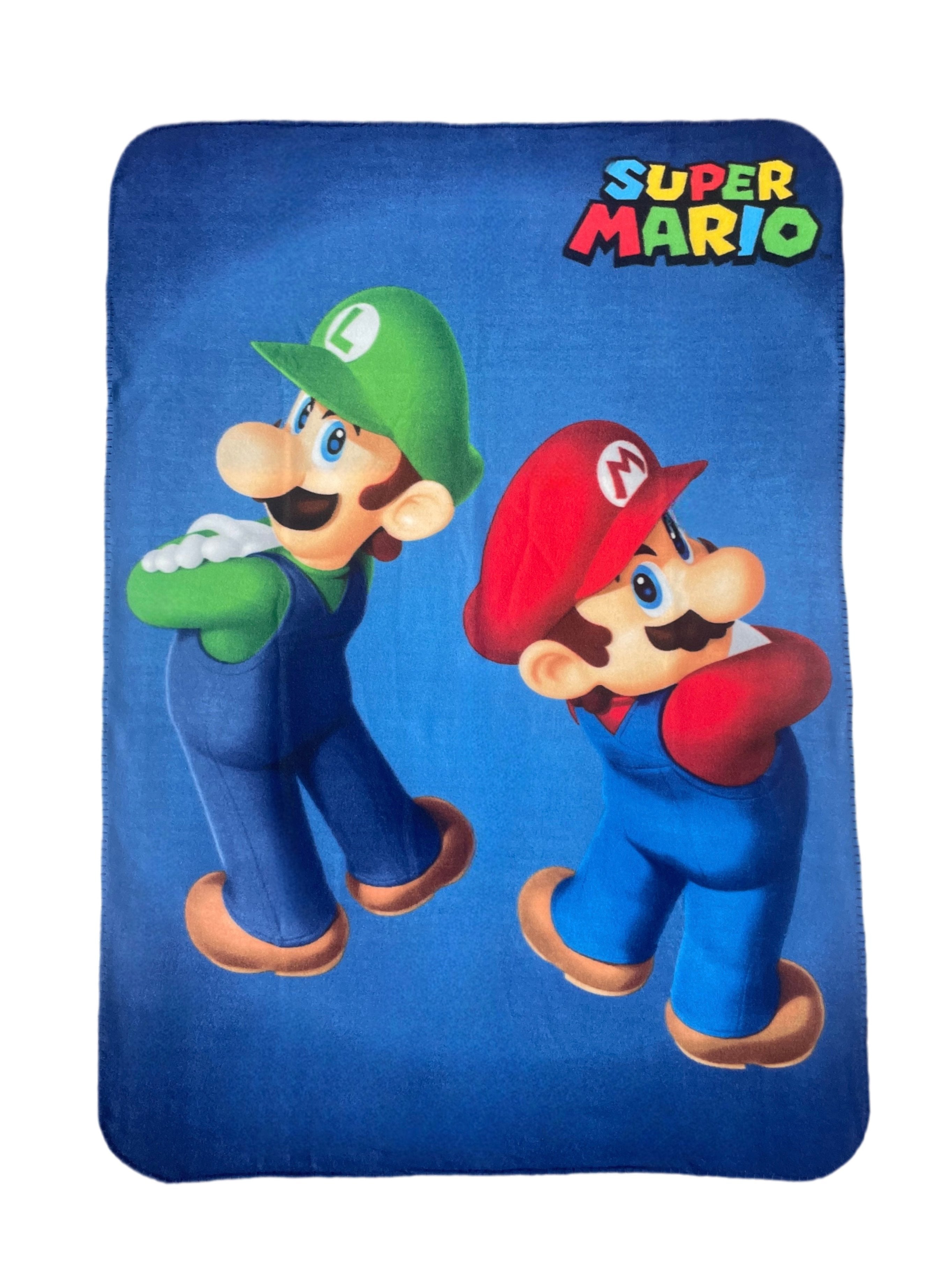 Nintendo - Super Mario - Plaid Polaire Mario et Luigi 100 x 140cm - flash vidéo