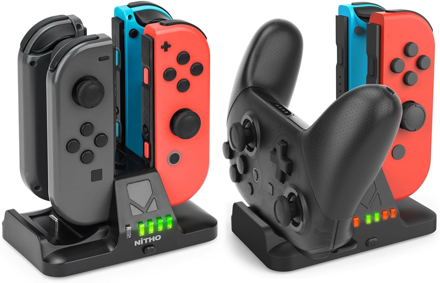 Nitho - Station de charge compatible avec Joy-Cons et manette pro de la Nintendo Switch - flash vidéo