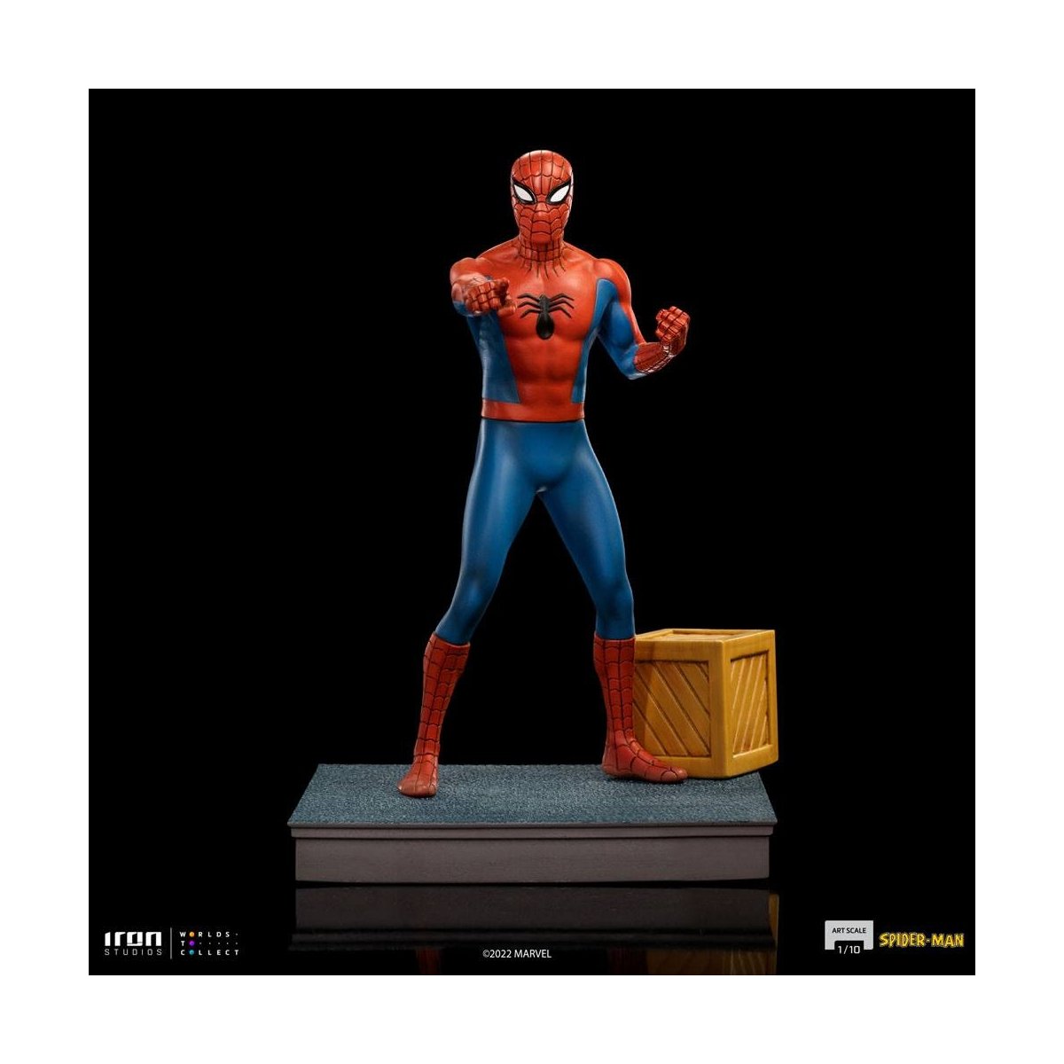Iron Studios - Arts Scale 1/10 - Marvel - Spider-Man Animated Series - Spider-Man `60s Statue 21cm - flash vidéo