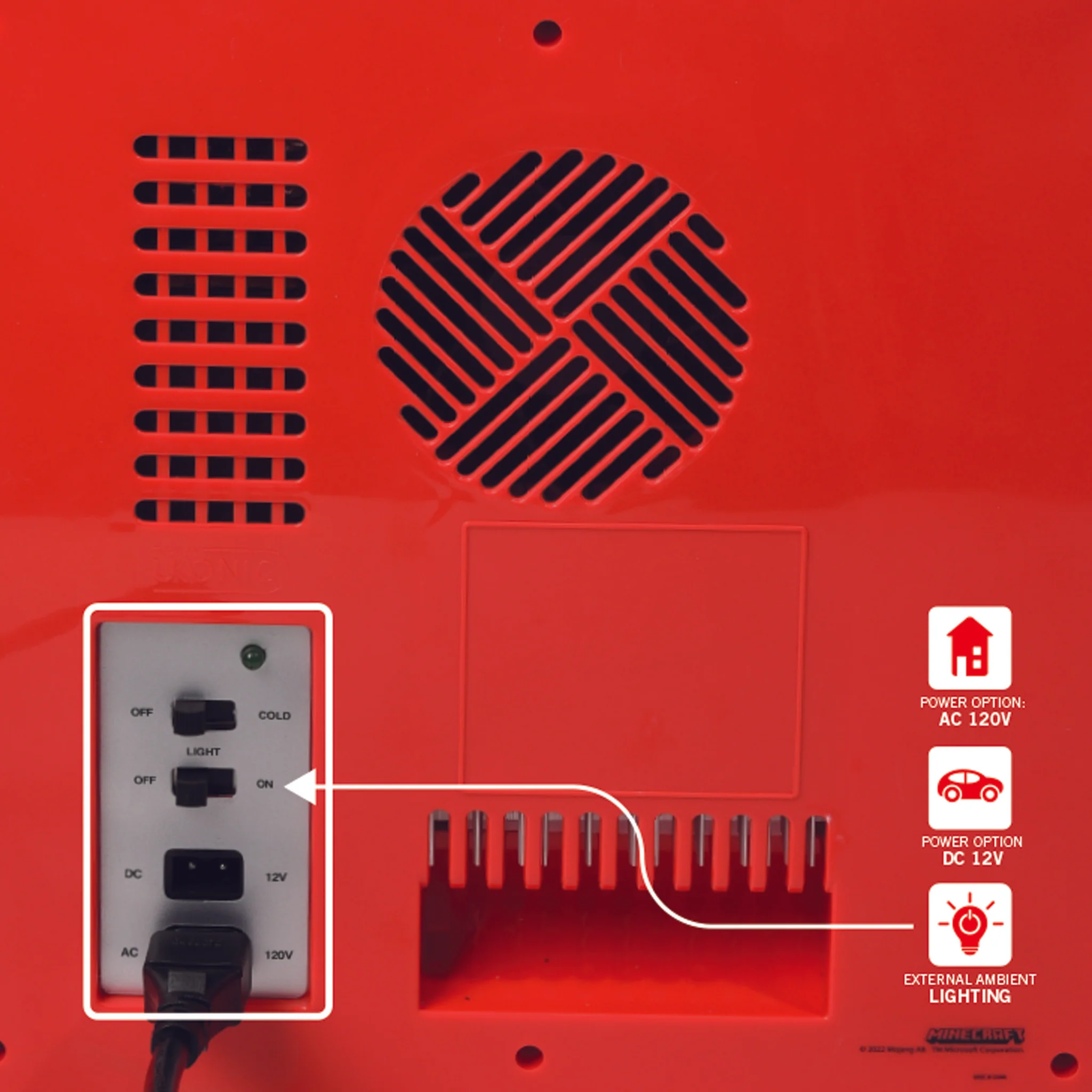 UKON!C - Minecraft - Mini réfrigérateur 6.7L (9 Cannettes) Bloc TNT - flash vidéo