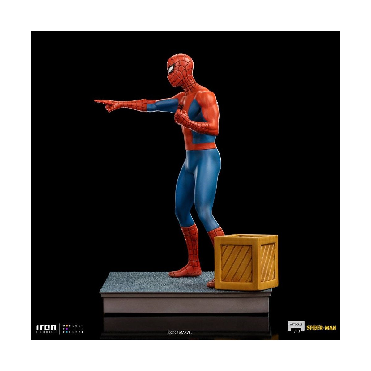 Iron Studios - Arts Scale 1/10 - Marvel - Spider-Man Animated Series - Spider-Man `60s Statue 21cm - flash vidéo