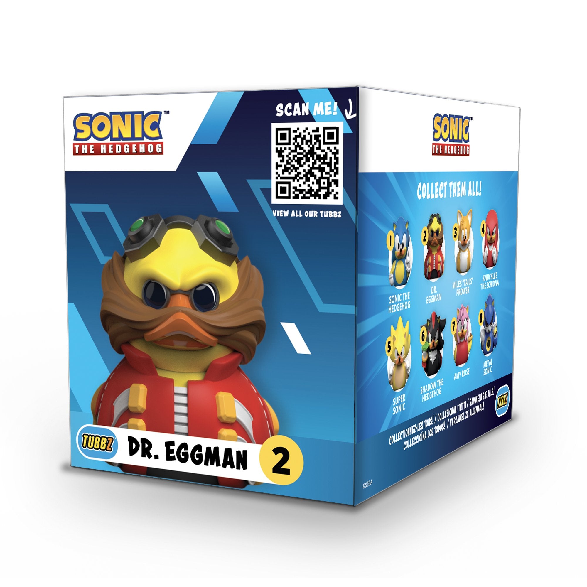 Best of TUBBZ Boîte Canard de bain - Sonic le Hérisson - Dr Eggman - flash vidéo