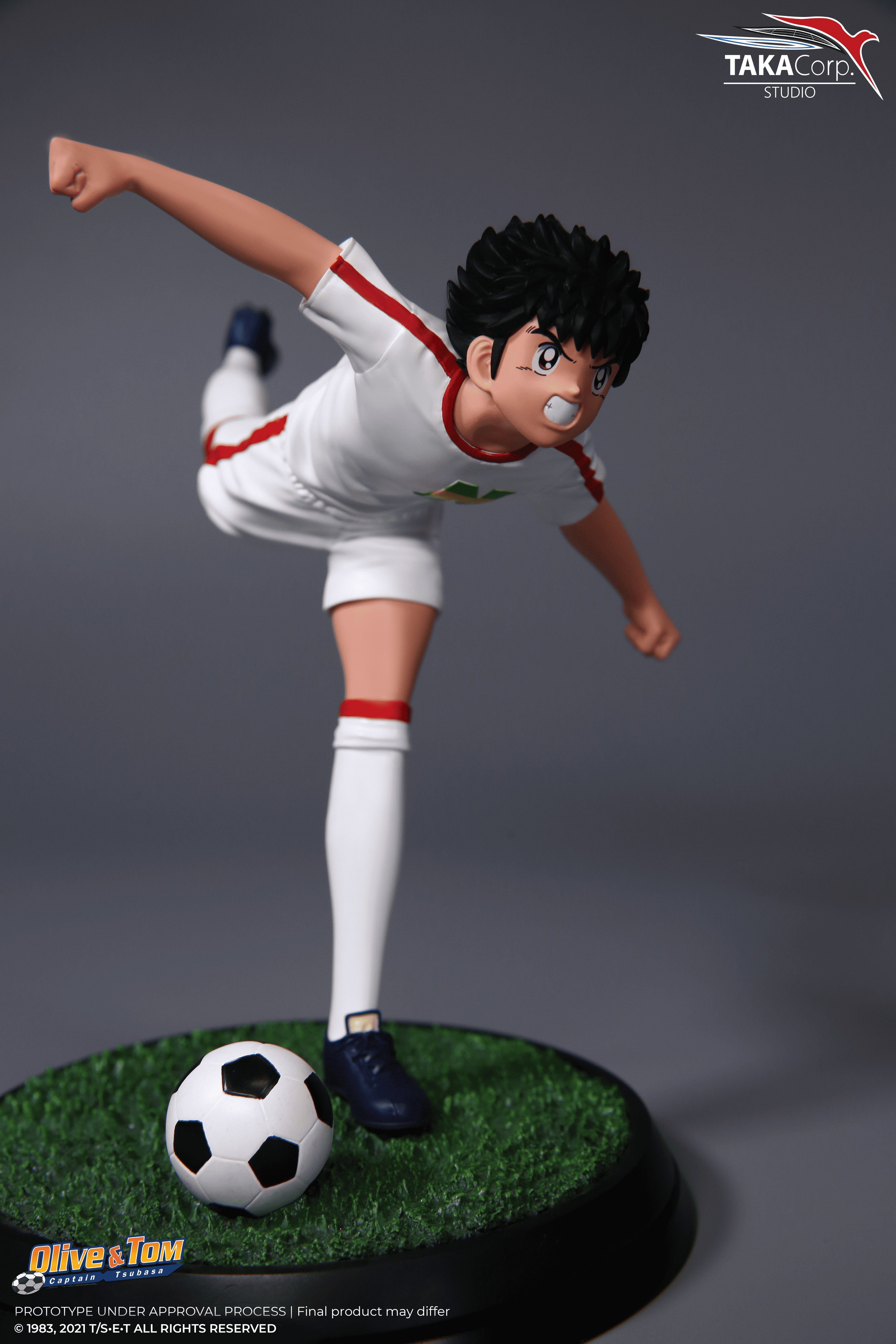 Plastoy - Olive et Tom (Captain Tsubasa) - Olivier Atton (Tsubasa Ozora) Statue 18.5cm - flash vidéo