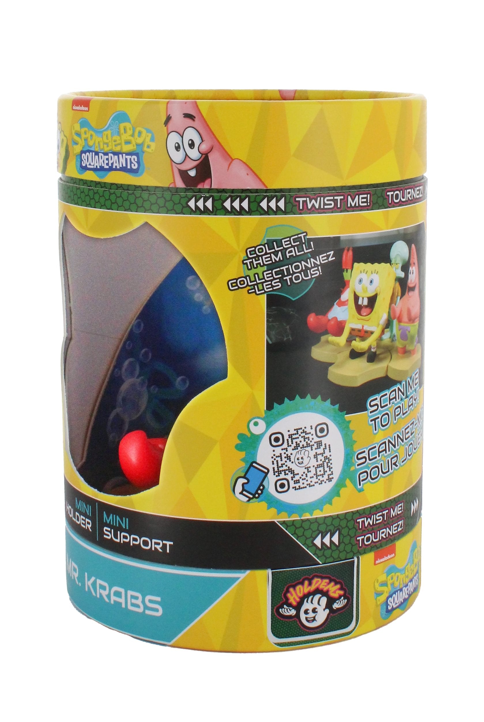 Cable Guys Holdems - Bob l'éponge - Support pour écouteurs et téléphone M. Krabs - flash vidéo