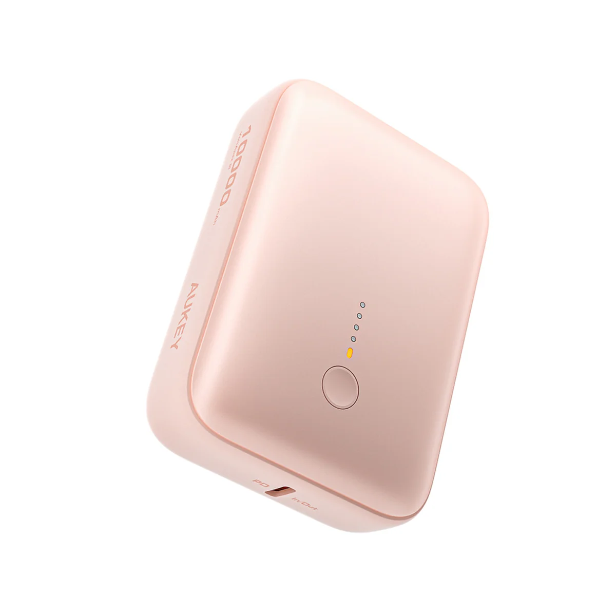 Aukey - Spark Mini 10000mAh 20W Powerbank Rose USB-C/USB-A - flash vidéo