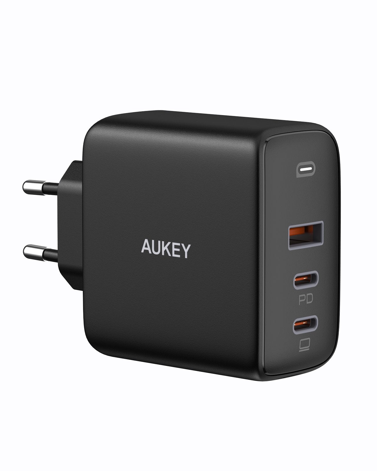 Aukey - Chargeur PD GaN 90W à trois ports PA-B6S Omnia Mix3 + Cable USB-C 100W PD - flash vidéo