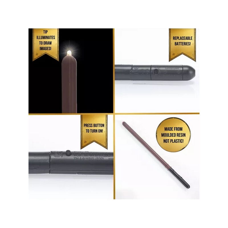 Harry Potter - Baguette de Draco Malfoy Lumineuse - flash vidéo