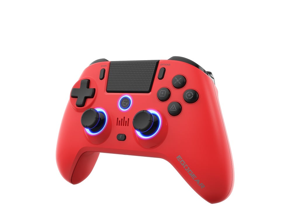 EgoGear - Manette sans fil Bluetooth SC15 Rouge pour PS4, PS3 et PC - flash vidéo