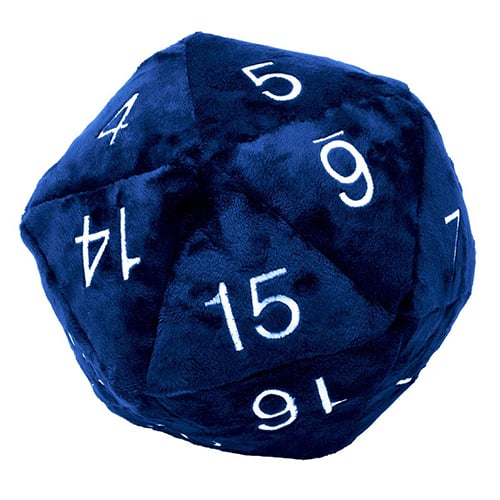 Ultra Pro - Peluche D20 Bleu Jumbo - flash vidéo