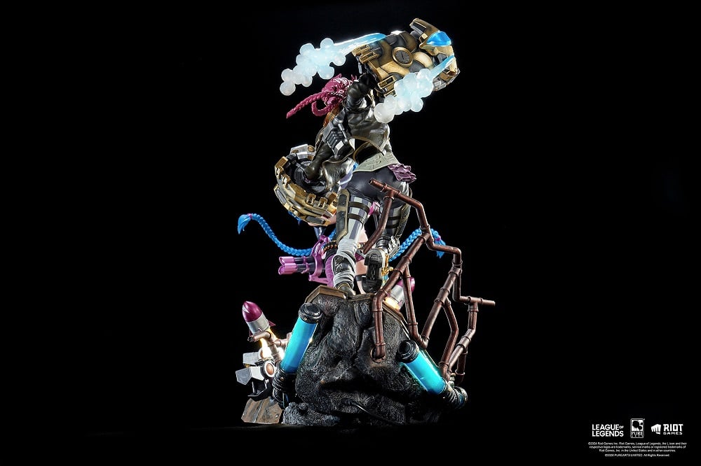 PureArts - 1:6 Scale Statues - League Of Legends - Jinx et Vi Statue 40cm - flash vidéo