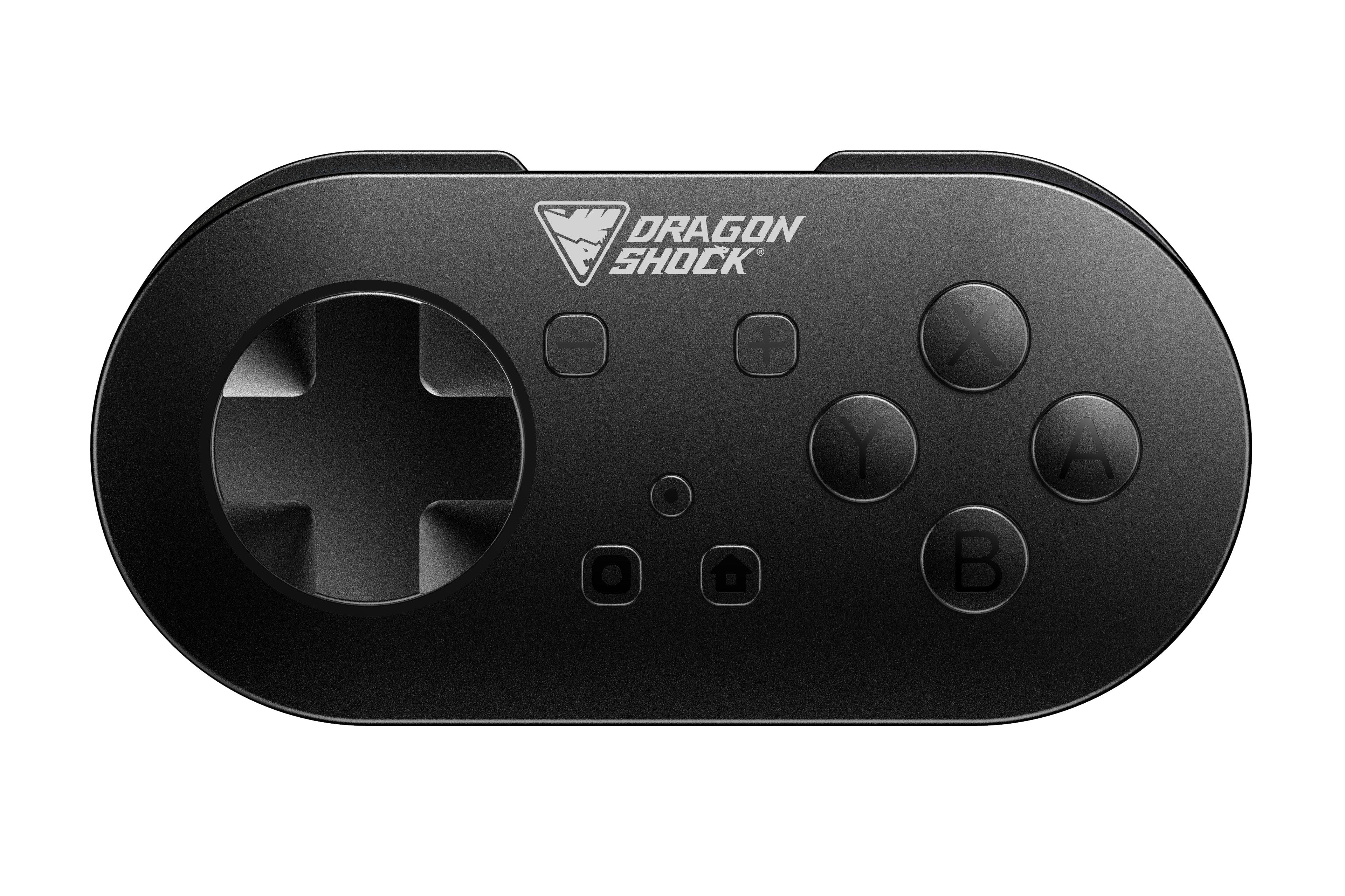DragonShock - Game On the Go Pack - Housse de Transport Switch + Paire Mini Manettes Sans Fil Glow Fusion et Noire pour Nintendo Switch, Switch OLED, PC, Android et IOS - flash vidéo