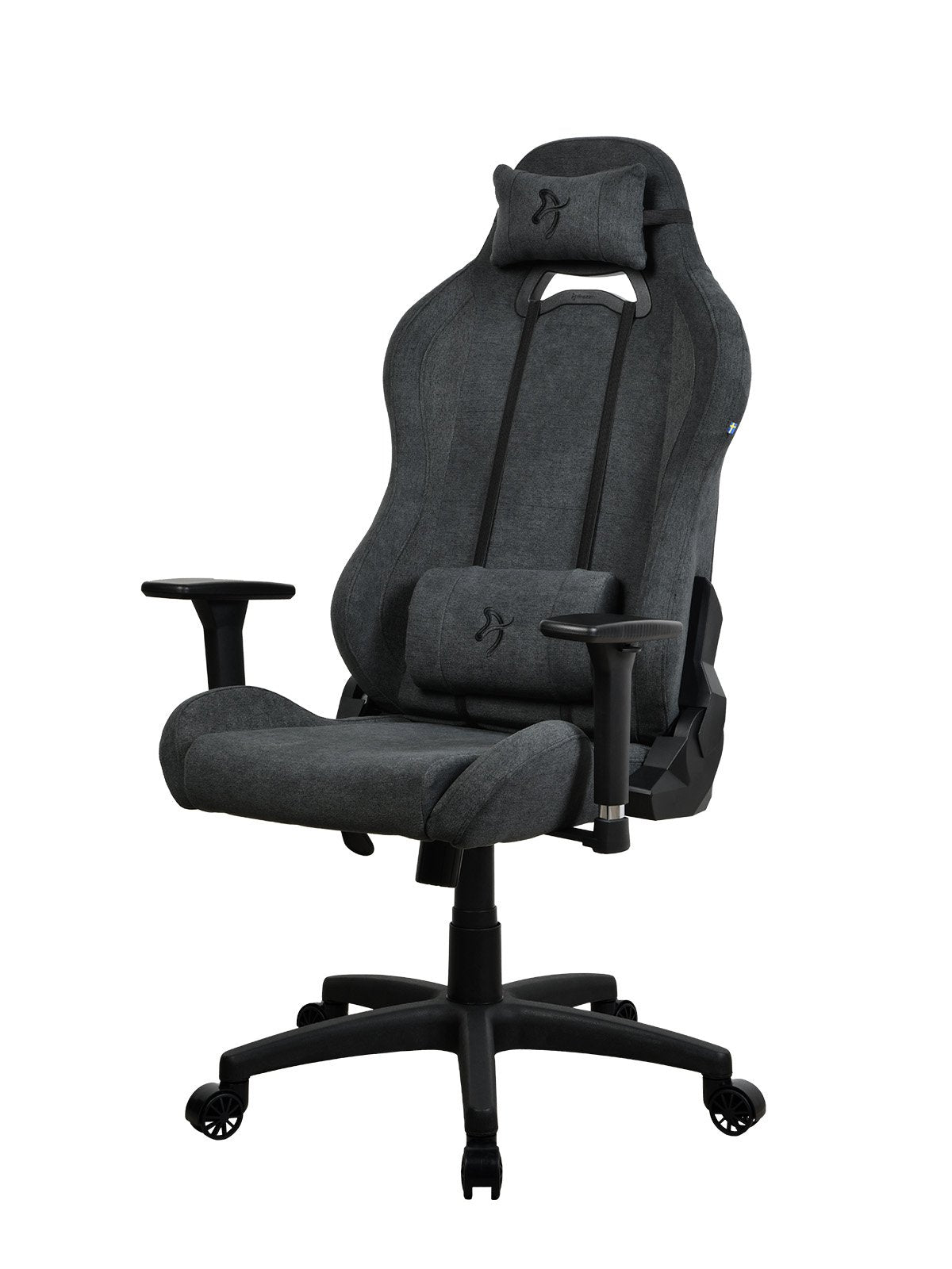 Arozzi Torretta - Chaise Gaming en tissu souple - Gris Sombre V2 - flash vidéo